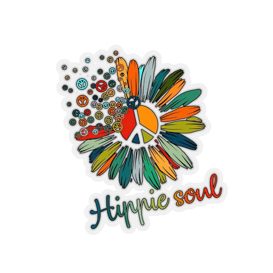 1 Pcs Sticker Decor Daisy Peace Sign Hippie Soul Sticker, Flower Hippie Soul Sticker, Hippie Soul Sticker, Flower Lovers Gifts Sticker, Hippie Sticker Sticker size custom Sticker for Laptop Decal Wall Kiss-Cut Stickers