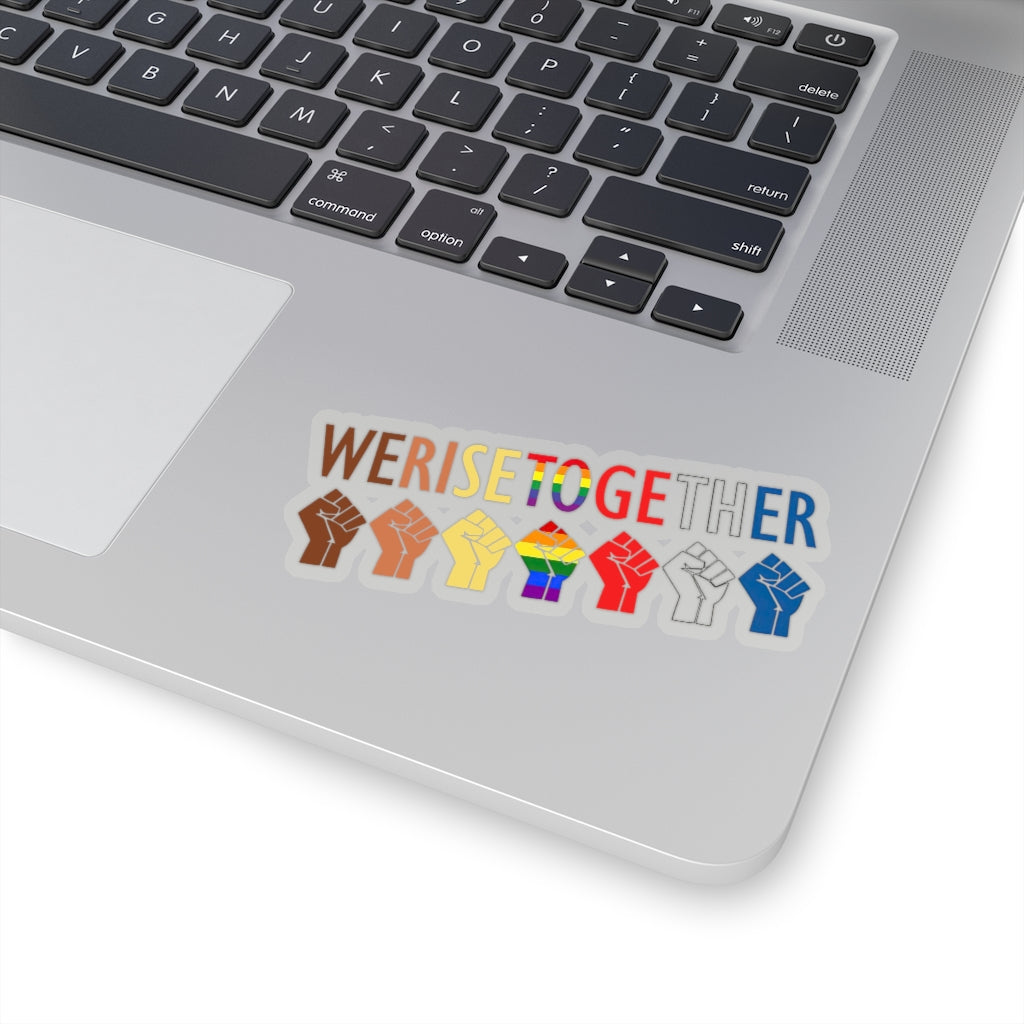 1 Pcs Sticker Decor We Rise together sticker, International Day of Families sticker, Equality sticker, Black lives matter sticker, LGBT sticker, Pride sticker size custom Sticker for Laptop Decal Wall