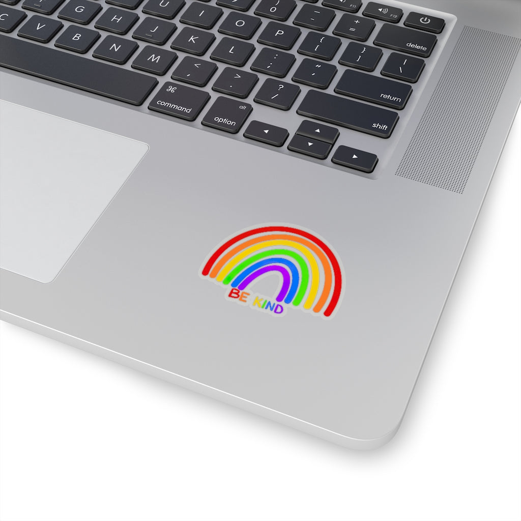 1 Pcs Sticker Decor Be Kind Rainbow Vinyl Waterproof Sticker Kindness Diversity Kiss-Cut Stickers | Pride | Rainbow | LGBTQ | Sticker size custom Sticker for Laptop Decal Wall Laptop Bumper Sticker, c