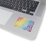 1 Pcs Sticker Decor Science is Real, Black Lives Matter Sticker, Stop Asian Hate Sticker, Equality Sticker, Pride Sticker Size Custom Sticker for Laptop Decal Wall Laptop Full Size
