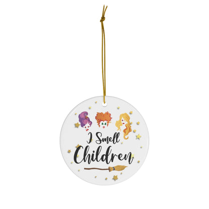 Cite Gifts I Smell Children Hocus Po-cus Witches Halloween Porcelain Ceramic Circle Ornament Gift Family & Friend Awesome On Birthday, Christmas, Wedding, Decor Home FIxx