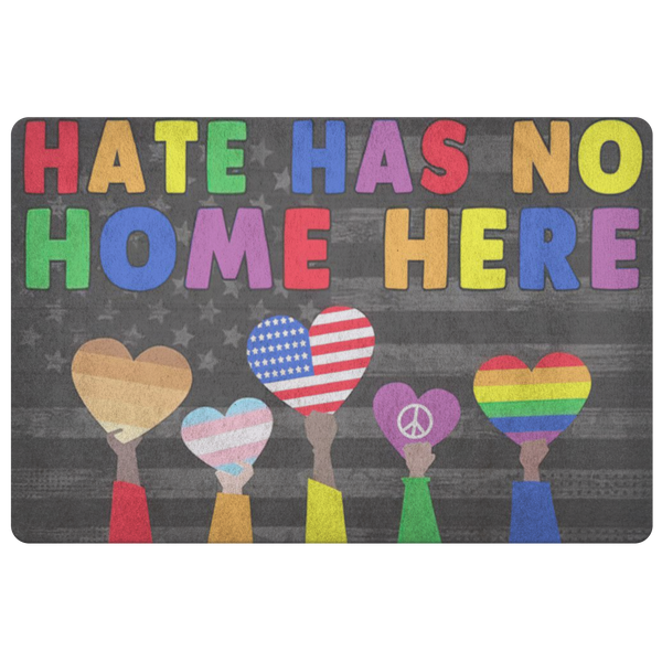 oupvuicungcosale22-05_8  Doormat modern Hate Has No Home Here Doormat, LGBT Doormat, Peace Doormat, Black Lives Matter, Inclusion & Kindness Doormat, Welcome Doormat, Home Decor size 26x18 Gifts for Mom, Girlfriend, Dad, Wife