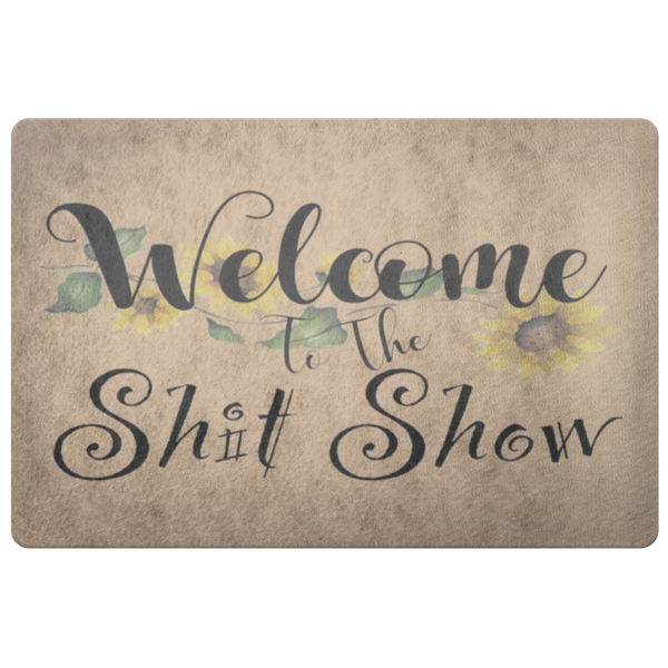 Mats Funny Welcome Sunflower Doormat, Welcome Doormat, Doormat, Home Doormat, Welcome to the Shit Show Doormat, Floral Doormat Gifts for Mom, Girlfriend, Dad, Wife Home On Christmas, Holiday, Birthday