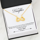 Infinity Heart Necklace 30-Dad-2-Daughter-Safe