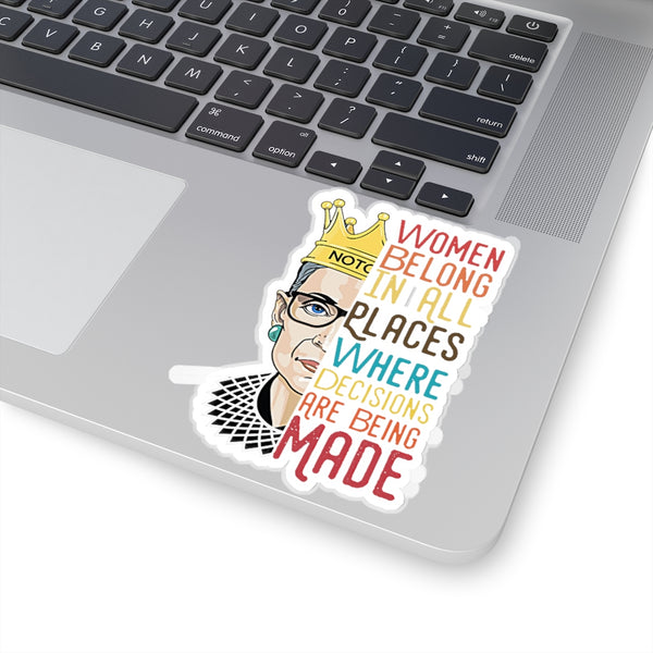 1 Pcs Sticker Decor Ruth Bader Ginsburg Quote Kiss-Cut Stickers, Notorious RBG Sticker Laptop Decal, Stickers for Hydroflask, Feminist Sticker, Supreme Court Size Custom Sticker for Laptop Decal Wall