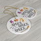 Cite Gifts Amuck Amuck Amuck Hocus Po-cus Witches Halloween Porcelain Ceramic Circle Ornament Gift Family & Friend Awesome On Birthday, Christmas, Wedding, Decor Home