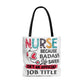 Inspiration Gift Nurse Because Badass Life Saver Isn't an Official Job Title All Over Print Tote Bag Shoulder Bag 18x18 Gifts for Women, Wife, Girlfriend On Christmas, Birthday, Anniversary ASIN: B08L1L2S1Q
