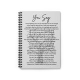 Spiral Notebook Inspirational Gifts to My Daughter You Say Lauren Daigle Song Lyrics , Music Creative Ideal Gift, Lyrics Gift Ruled Line