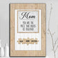 VIRAGIL Mother Gifts Canvas Wall Art Personalized Mom You are The Piece That Holds Us Together Puzzle Sign Canvas Dark Walnut Happy Mothers Day, Custom Name Print Decoration Full size 8x12, 12x18 ...