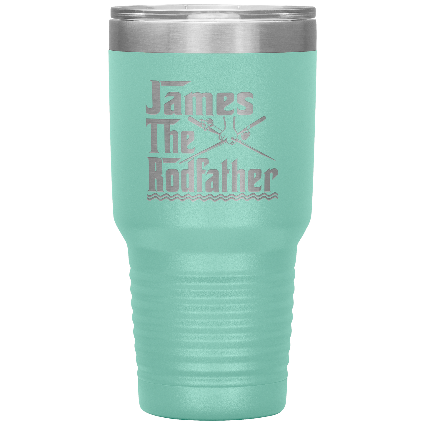 Sweet quote Personalized Fishing Tumbler For Dad The Rodfather Travel Mug Fathers Day Gift from Daughter or Son 30oz Stainless Steel Laser Etched Gifts Birthday, On Christmas Cool Color 1