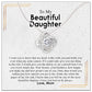 To My Daughter Necklace From Mom - Necklaces For Daughter From Mom, Mother Daughter Necklace, Gifts For Daughters From Mothers, Jewelry Gift For Badass Daughter On Birthday, Christmas, Graduation