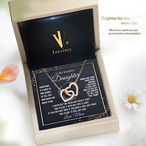 To My Daughter Necklace From Mom - Necklaces For Daughter From Mom, Mother Daughter Necklace, Gifts For Daughters From Mothers, Jewelry Gift For Badass Daughter On Birthday, Christmas, Graduation