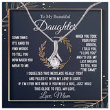 To My Daughter Necklace From Mom - Necklaces For Daughter From Mom, Mother Daughter Necklace, Gifts For Daughters From Mothers, Jewelry Gift For Badass Daughter On Birthday, Christmas, Graduation