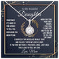 To My Daughter Necklace From Mom - Necklaces For Daughter From Mom, Mother Daughter Necklace, Gifts For Daughters From Mothers, Jewelry Gift For Badass Daughter On Birthday, Christmas, Graduation