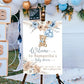 Personalized Baby Bear Shower Welcome Sign, Baby Shower Sign Boy, Blue Pampas Grass Boho Blue Bear Baby Shower Decorations, We Can Bearly Wait Sign Fullsize