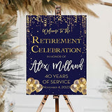 Personalized Retirement Celebration Welcome Sign, Custom Retirement Sign, Retirement Decorations, Retirement Outdoor Sign, Plastic Sign Weatherproof, Printed Front & Back Options and Stand Option #16