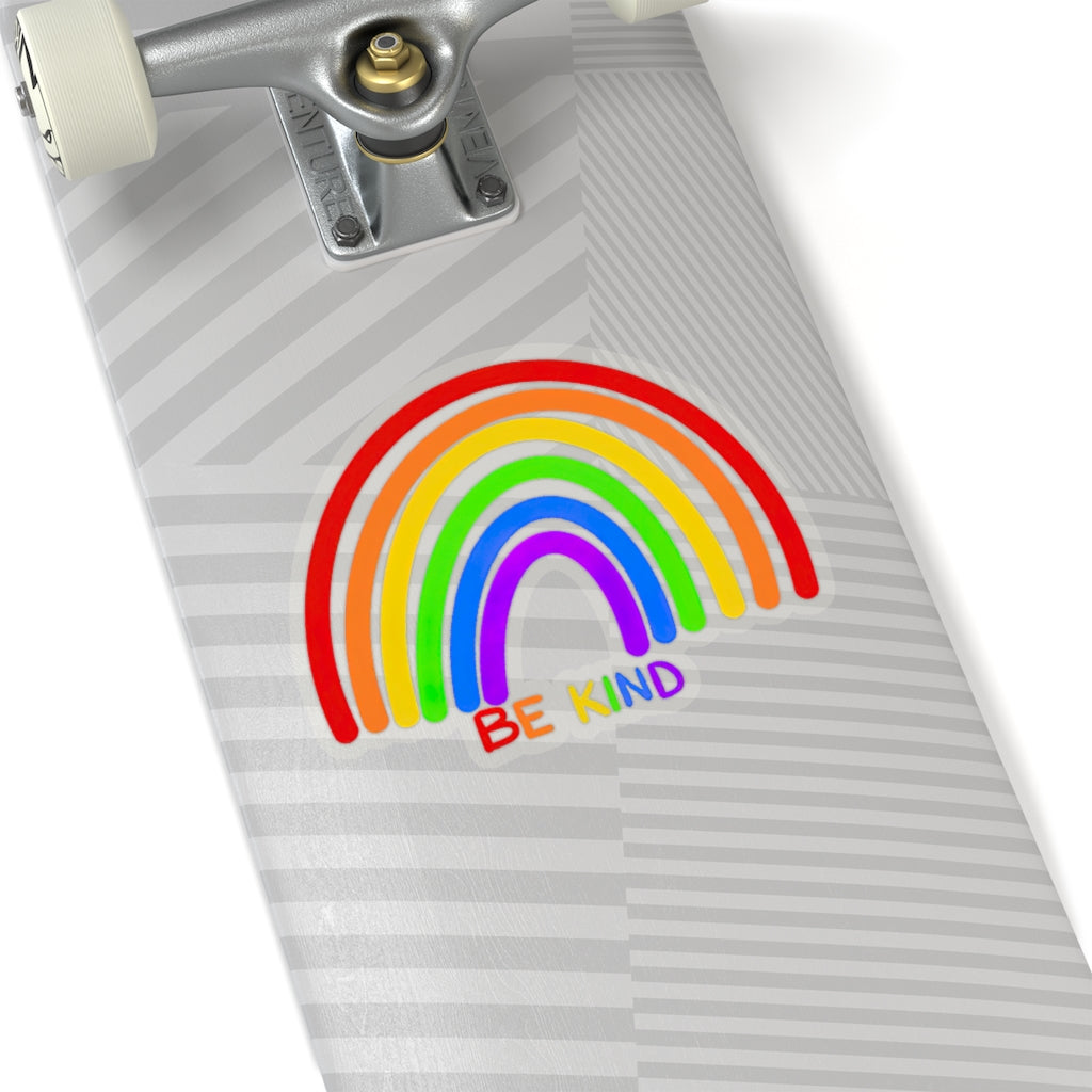 1 Pcs Sticker Decor Be Kind Rainbow Vinyl Waterproof Sticker Kindness Diversity Kiss-Cut Stickers | Pride | Rainbow | LGBTQ | Sticker size custom Sticker for Laptop Decal Wall Laptop Bumper Sticker, c