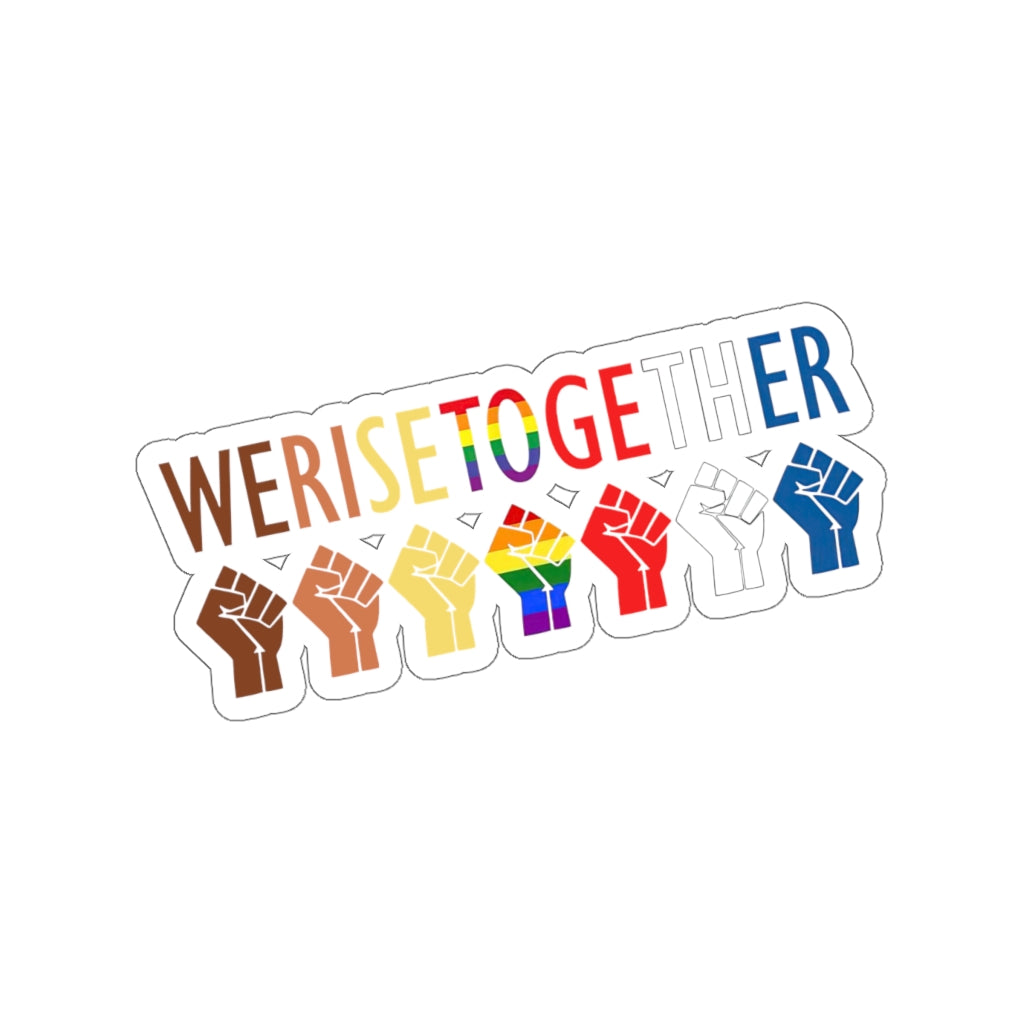 1 Pcs Sticker Decor We Rise together sticker, International Day of Families sticker, Equality sticker, Black lives matter sticker, LGBT sticker, Pride sticker size custom Sticker for Laptop Decal Wall