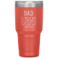 Dad 30oz Tumbler, Dad No Matter What Life Throws At You At Least You Don't Have Ugly Children, Black Insulated Cup Gifts For Father From