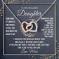 To My Daughter Necklace From Mom - Necklaces For Daughter From Mom, Mother Daughter Necklace, Gifts For Daughters From Mothers, Jewelry Gift For Badass Daughter On Birthday, Christmas, Graduation