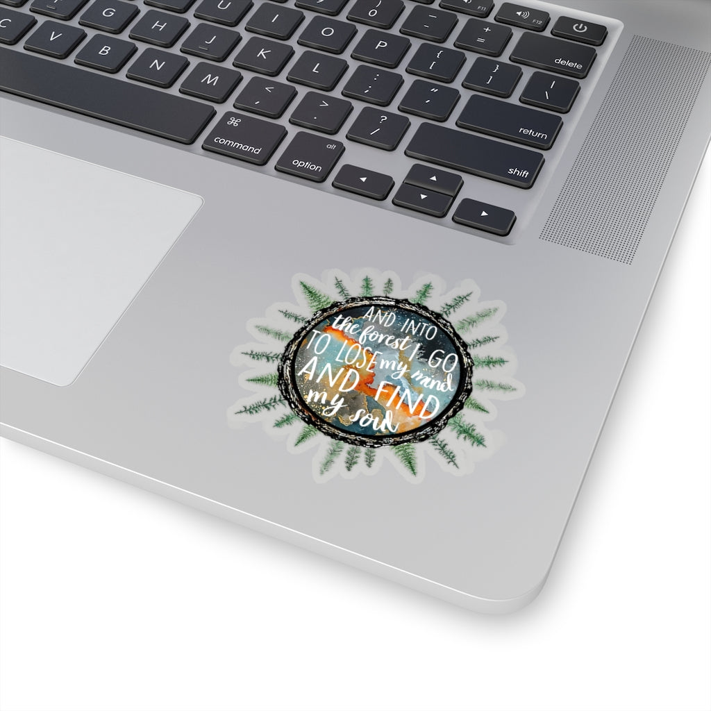 1 Pcs Sticker Decor And into the forest i go to lose my mind and find my soul Sticker, Animal forest sticker, Hippie Sticker, Earth sticker Sticker size custom Sticker for Laptop Decal Wall Laptop Bum ASIN: B0957DMBHN