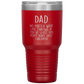 Dad 30oz Tumbler, Dad No Matter What Life Throws At You At Least You Don't Have Ugly Children, Black Insulated Cup Gifts For Father From