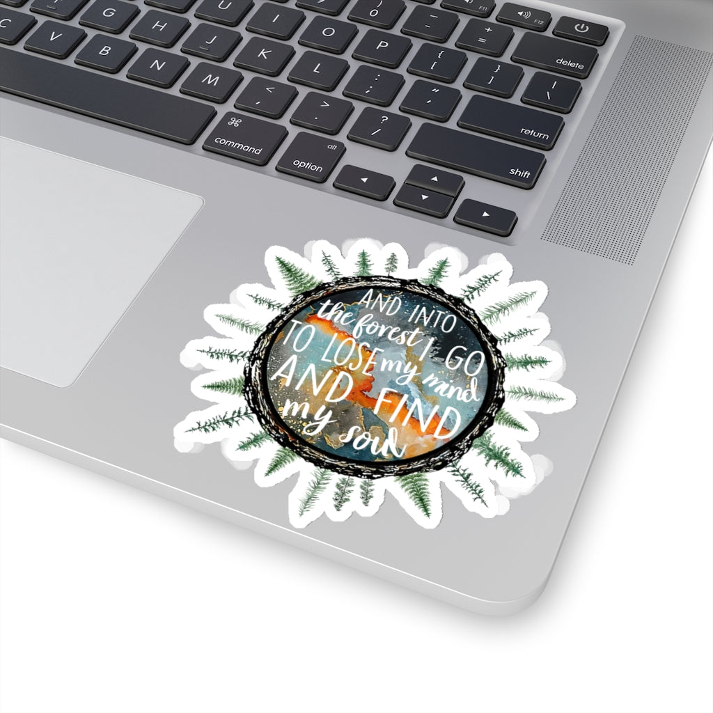 1 Pcs Sticker Decor And into the forest i go to lose my mind and find my soul Sticker, Animal forest sticker, Hippie Sticker, Earth sticker Sticker size custom Sticker for Laptop Decal Wall Laptop Bum ASIN: B0957DMBHN