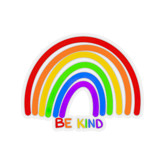1 Pcs Sticker Decor Be Kind Rainbow Vinyl Waterproof Sticker Kindness Diversity Kiss-Cut Stickers | Pride | Rainbow | LGBTQ | Sticker size custom Sticker for Laptop Decal Wall Laptop Bumper Sticker, c