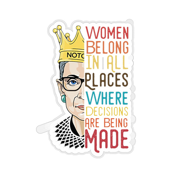 1 Pcs Sticker Decor Ruth Bader Ginsburg Quote Kiss-Cut Stickers, Notorious RBG Sticker Laptop Decal, Stickers for Hydroflask, Feminist Sticker, Supreme Court Size Custom Sticker for Laptop Decal Wall