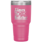 Sweet quote Personalized Fishing Tumbler For Dad The Rodfather Travel Mug Fathers Day Gift from Daughter or Son 30oz Stainless Steel Laser Etched Gifts Birthday, On Christmas Cool Color 1