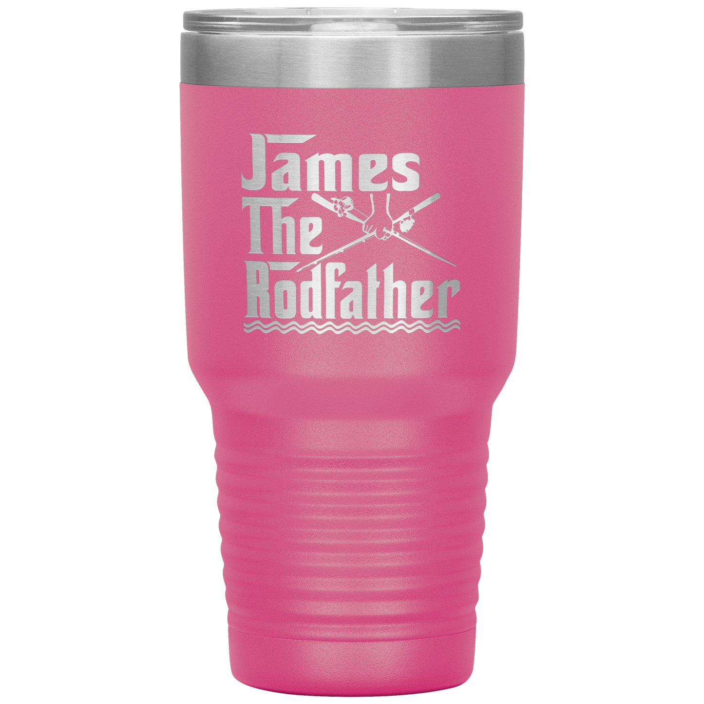 Sweet quote Personalized Fishing Tumbler For Dad The Rodfather Travel Mug Fathers Day Gift from Daughter or Son 30oz Stainless Steel Laser Etched Gifts Birthday, On Christmas Cool Color 1