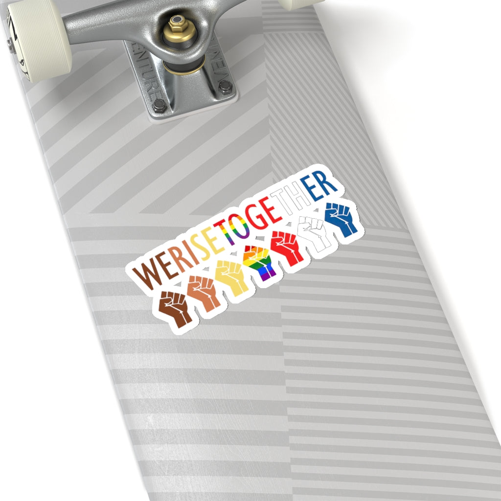 1 Pcs Sticker Decor We Rise together sticker, International Day of Families sticker, Equality sticker, Black lives matter sticker, LGBT sticker, Pride sticker size custom Sticker for Laptop Decal Wall