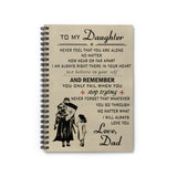 Spiral Notebook Knight Templar - to My Daughter Meaningful on Birthday, Wedding, Anniversary, Awesome Birthday Perfect Happy Birthday Gift Ruled Line