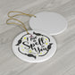 Home Decor Gifts I Put A Spell On You Hocus Po-cus Witches Halloween Porcelain Ceramic Circle Ornament Gift Family & Friend Awesome On Birthday, Christmas, Wedding