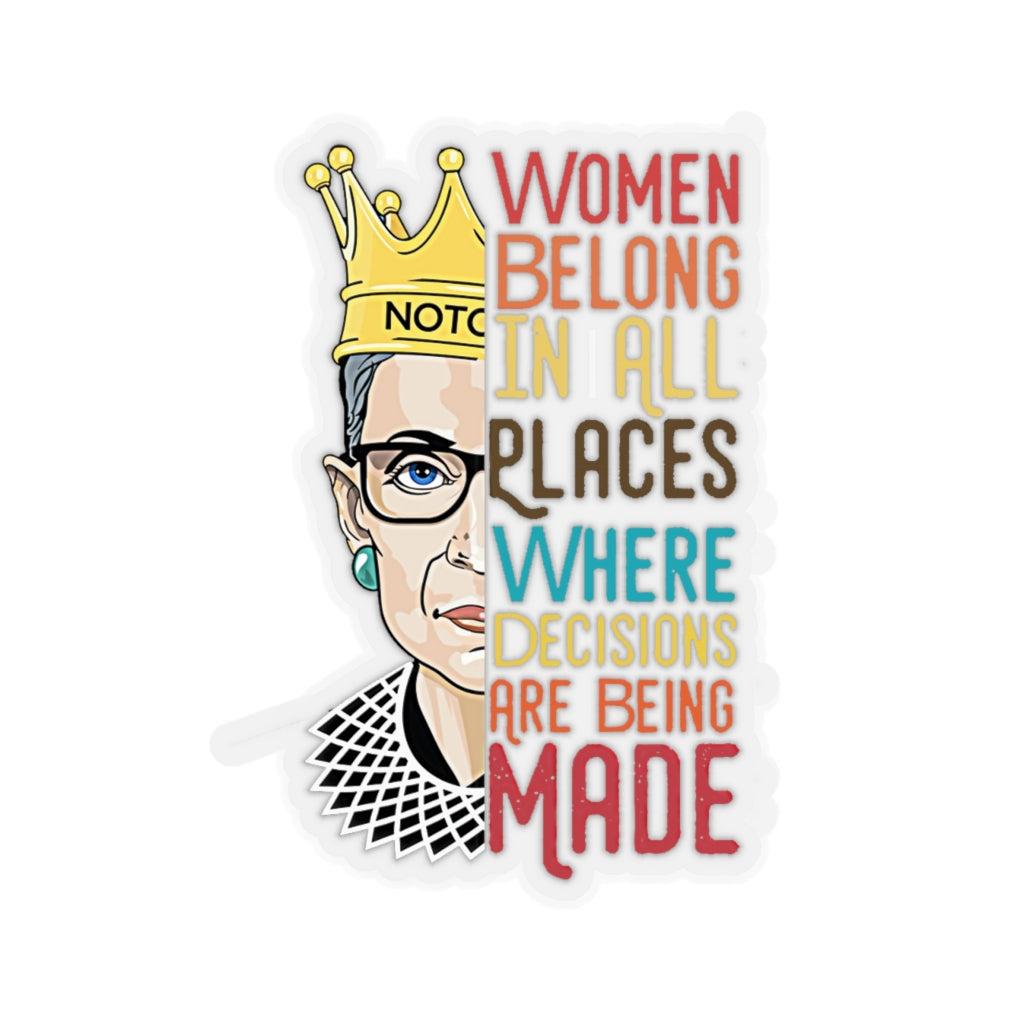 1 Pcs Sticker Decor Ruth Bader Ginsburg Quote Kiss-Cut Stickers, Notorious RBG Sticker Laptop Decal, Stickers for Hydroflask, Feminist Sticker, Supreme Court Size Custom Sticker for Laptop Decal Wall