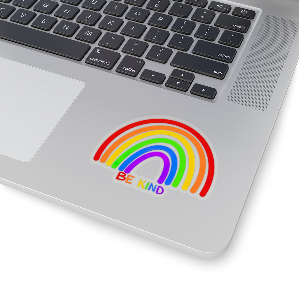 1 Pcs Sticker Decor Be Kind Rainbow Vinyl Waterproof Sticker Kindness Diversity Kiss-Cut Stickers | Pride | Rainbow | LGBTQ | Sticker size custom Sticker for Laptop Decal Wall Laptop Bumper Sticker, c