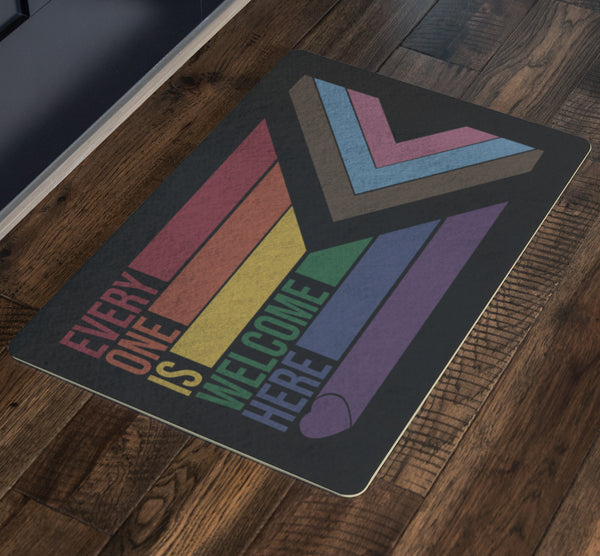 Doormat modern Everyone Is Welcome Here Doormat, LGBT Doormat, Kindness Doormat, Inclusion & Kindness Welcome Doormat, Front Door Mat, Housewarming Gift size 26x18 Gifts for Mom