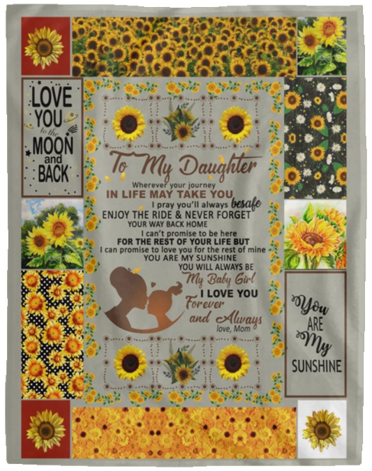 Sunflower Blanket - Mom to Daughter You are My Sunshine in Life May take You My B07ZXVBBM9