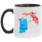 States Accent Mugs Florida Indiana Gifts - Long Distance State Two Tone Coffee Mug - State To State - Away From Home Family - Moving Away Mug Gifts on Christmas, Birthday AM11OZ Accent Mug