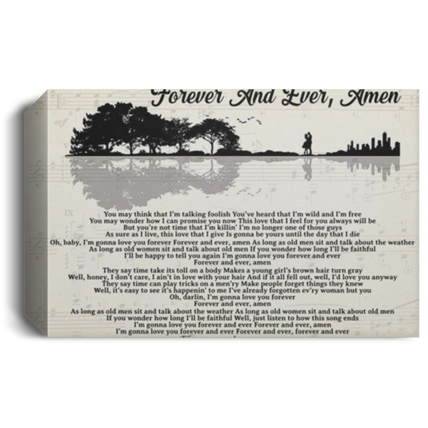 Forever And Ever Amen Framed Canvas Photo Print Wall Art, Canvas Painting, Wall Hangings, Room Art Decor size 24x36, Gifts for Men, Women - Gifts on Xmas, Christmas CANLA15 Deluxe Landscape Canvas 1.5in Frame