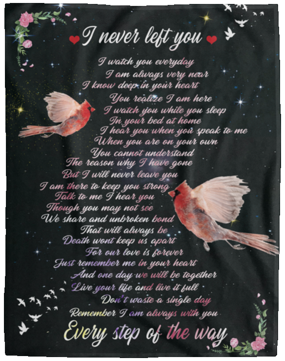 BLaNKET - Cardinal - I Never Left You Blanket Gifts With Size 60x80 VPL Cozy Plush Fleece Blanket - 60x80