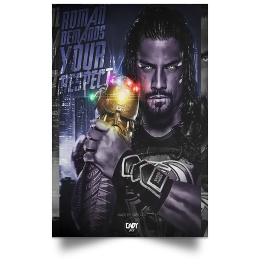 Roman Reigns Poster WWE Strong of Thanos Stone Vintage Room High Quality Prints