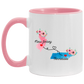 States Accent Mugs New Jersey Tennessee Gifts - Long Distance State Two Tone Coffee Mug - State To State - Away From Home Family - Moving Away Mug Gifts on Christmas, Birthday AM11OZ Accent Mug