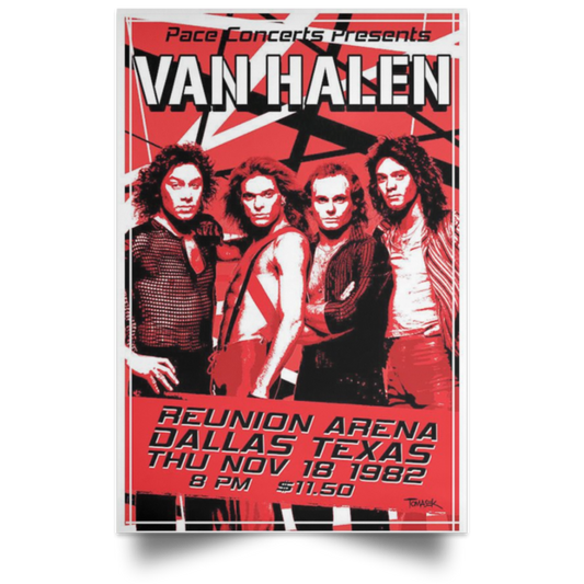 Van Halen Poster Beauty Decor Living Room Rock Band High Quality Prints 16x24 .