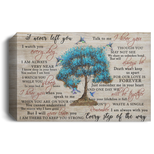 Canvas - Hummingbird - I Never Left You V.3 Framed - Decorating Agencies, Offices, Shops Bedroom, Living Room Home Decor Wall Art Awesome Perfect Happy Birthday, Wedding, Housewarming Gift Deluxe 1.5 CANLA15 Deluxe Landscape Canvas 1.5in Frame