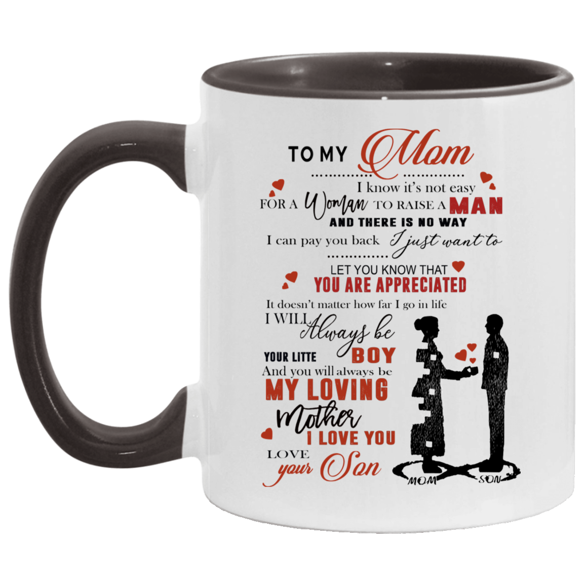 Son to mom top Accent Mug