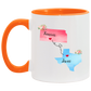 States Accent Mugs Kansas Texas Gifts - Long Distance State Two Tone Coffee Mug - State To State - Away From Home Family - Moving Away Mug Gifts on Christmas, Birthday AM11OZ 11 oz. Accent Mug