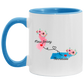 States Accent Mugs New Jersey Tennessee Gifts - Long Distance State Two Tone Coffee Mug - State To State - Away From Home Family - Moving Away Mug Gifts on Christmas, Birthday AM11OZ Accent Mug
