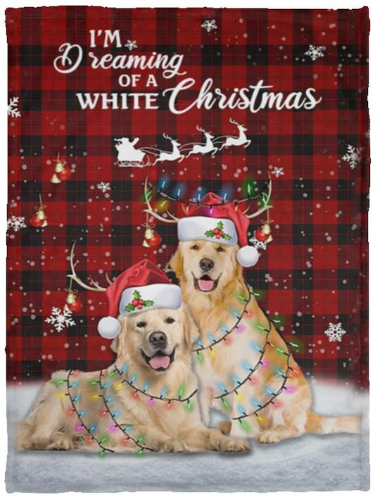123443214 Gifts Personalized I'm Dreaming of A White Christmas Golden Retriever, Fleece Sherpa Woven Blankets, Gifts for Dog Lovers, Gifts for Pet Lovers Gift Ideas for Loved Ones Custom Size ASIN B08Z791N9G SKU lamcailadaysalengay17-3_211