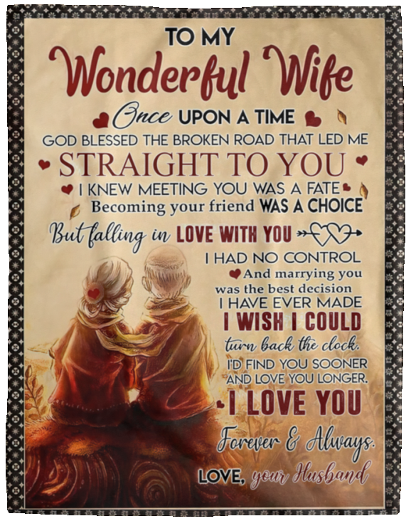 Birthday Gifts to My Wonderful Wife from Husband Fleece Blanket VPL Cozy Plush Fleece Blanket - 60x80